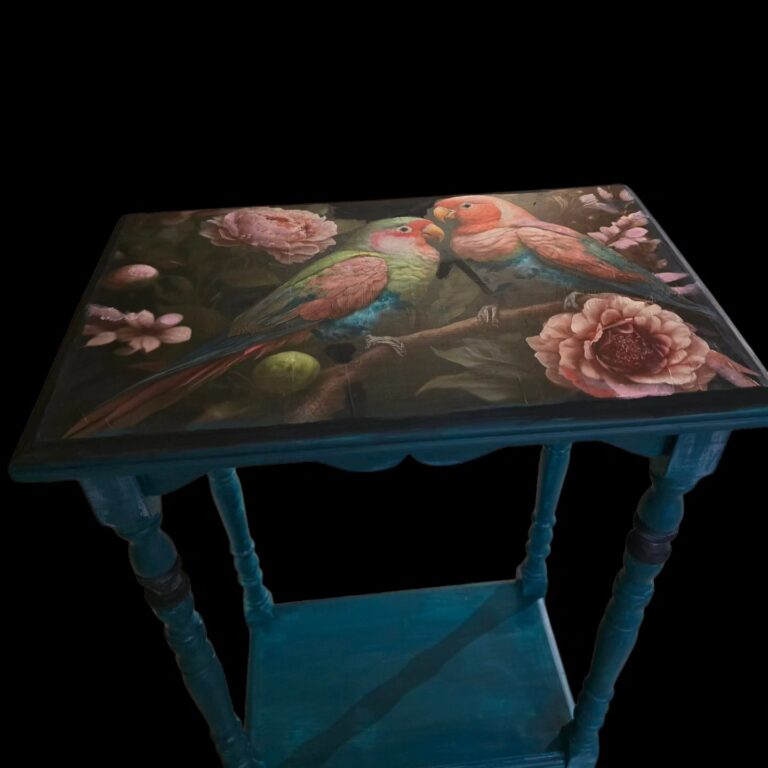 Vintage Lovebird Parlor Table $165.